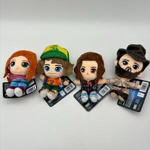 Stranger Things MAX DUSTIN ELEVEN HOPPER 4" Chibi Plush, Special Embroidery NWT